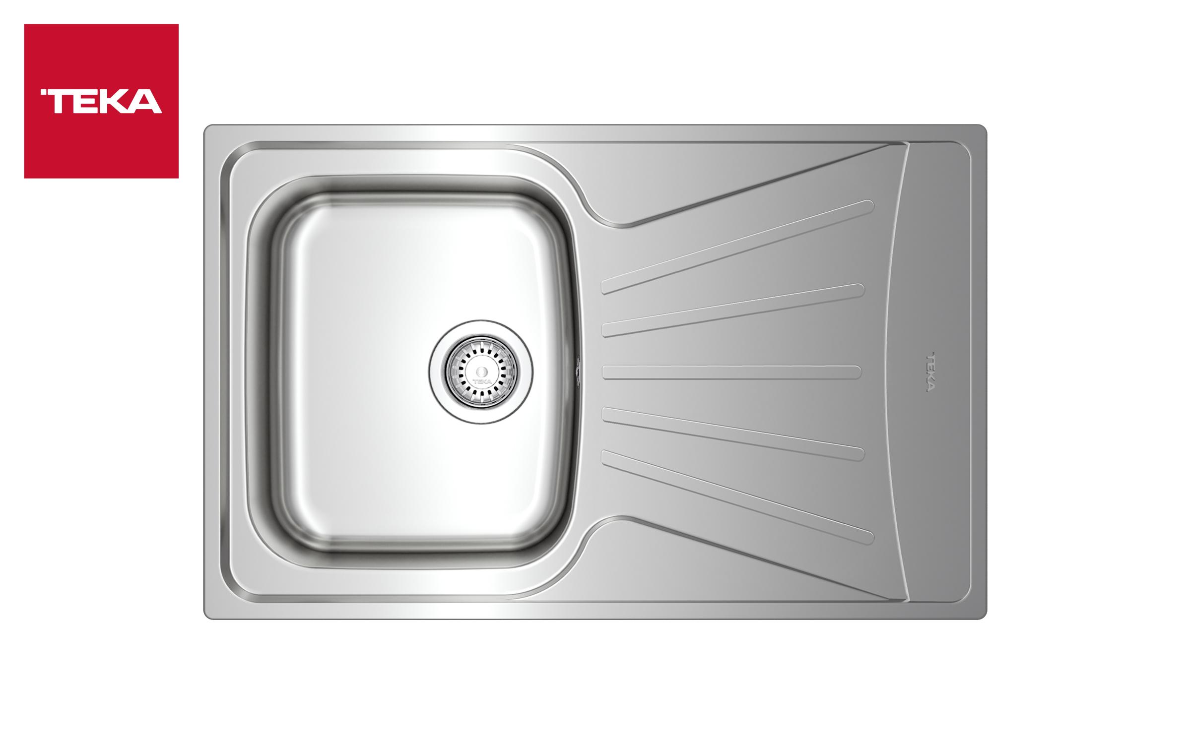 Built-in sink TEKA  Starbright 45 E-XP 1B 1D, chrome  1